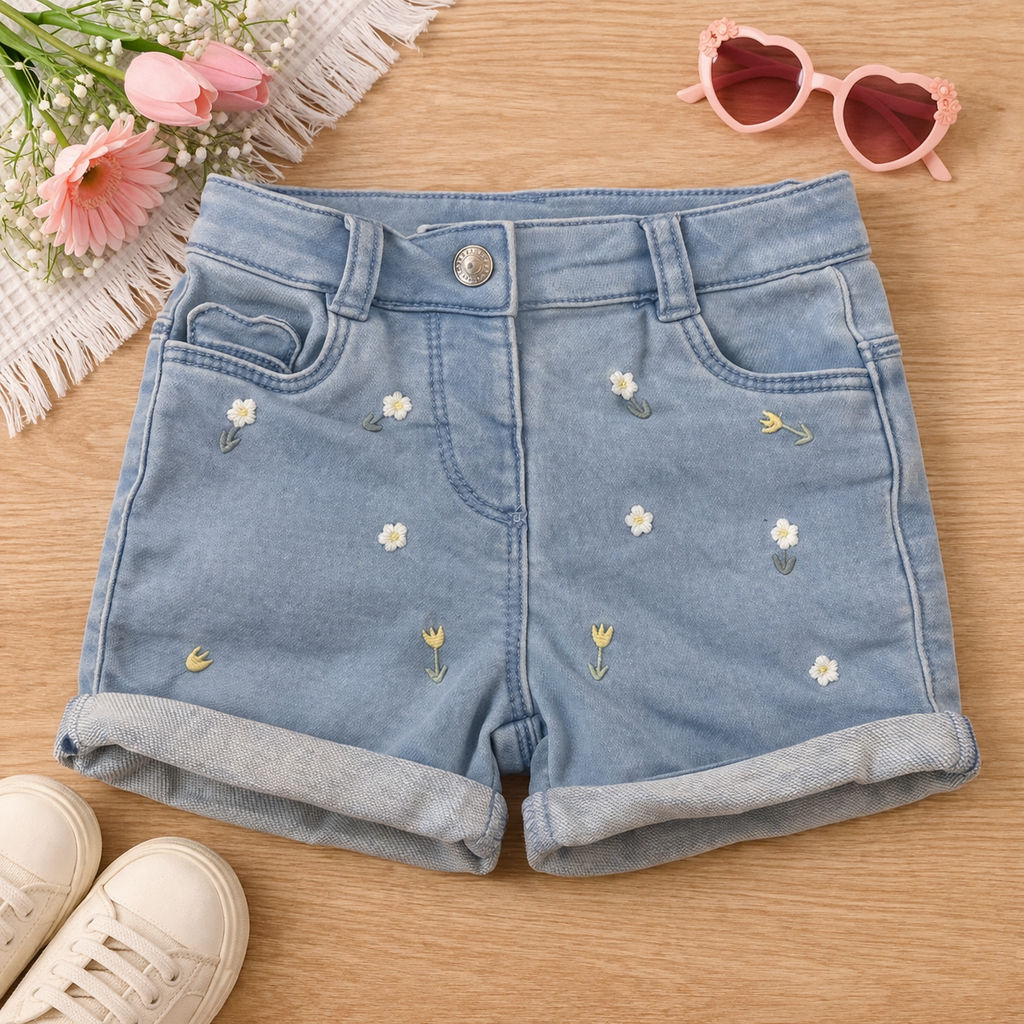 Orchestra Floral Denim Shorts