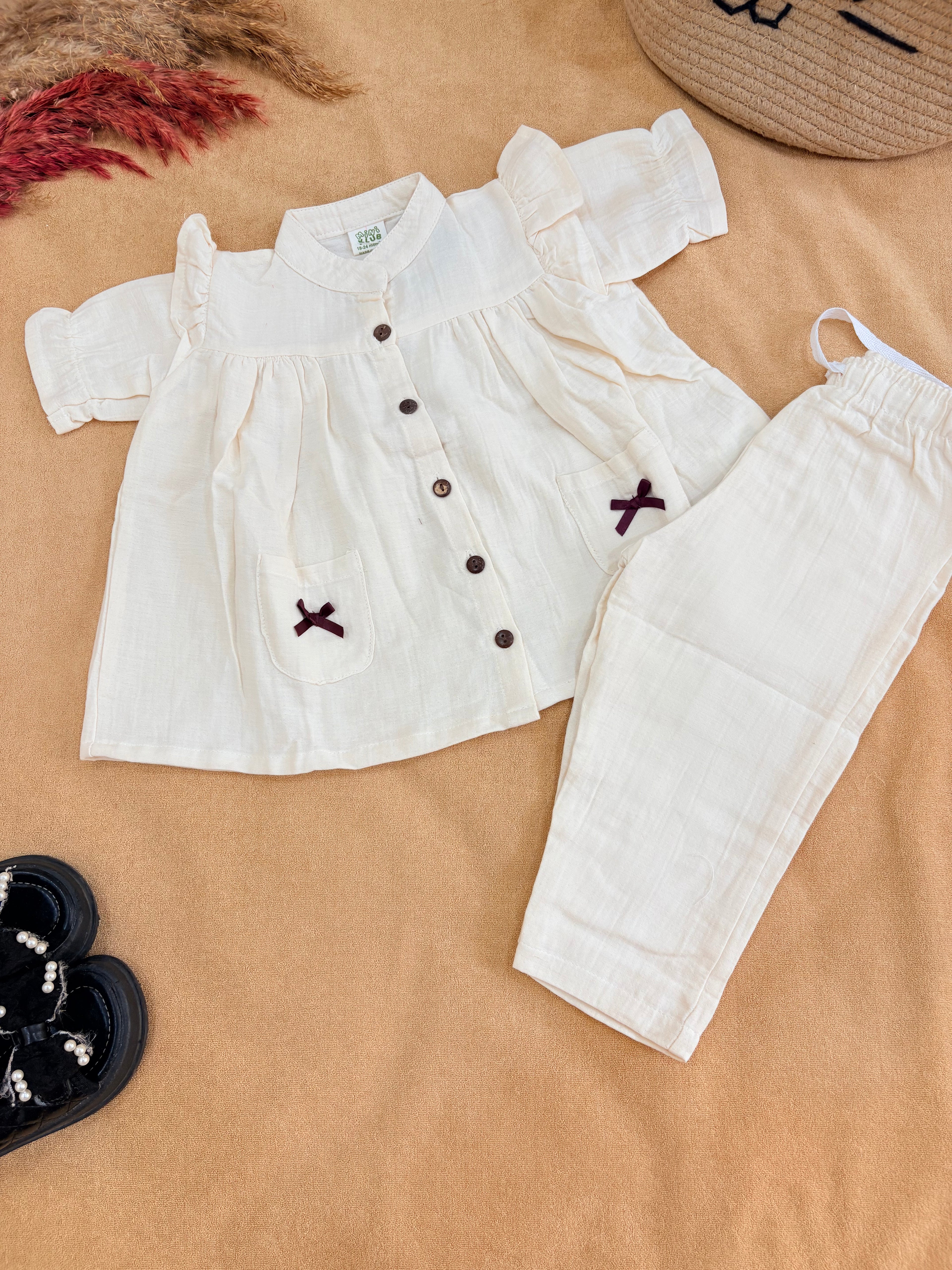 Ivory Dream Muslin Co-ord Set
