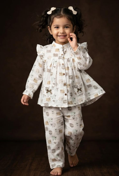 Forest Friends Sheep Muslin Co-ord Set