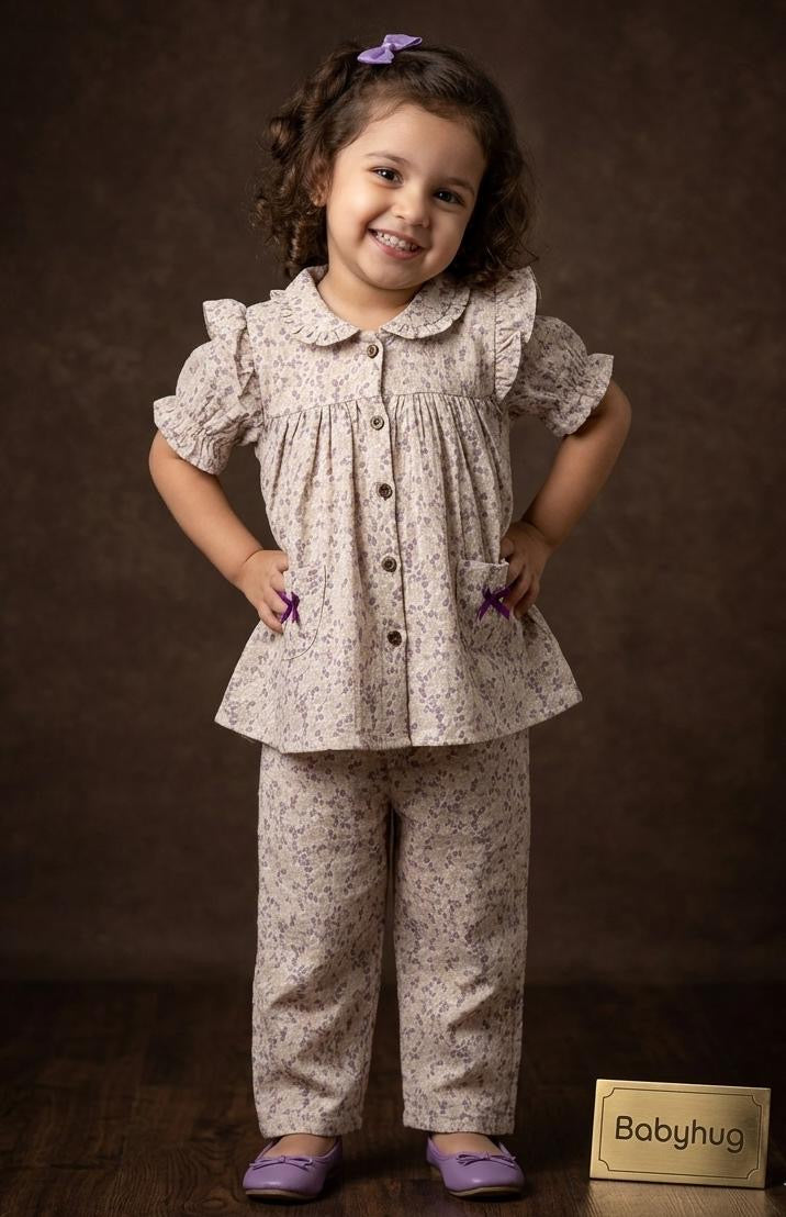 Lilac Garden Muslin Co-ord Set