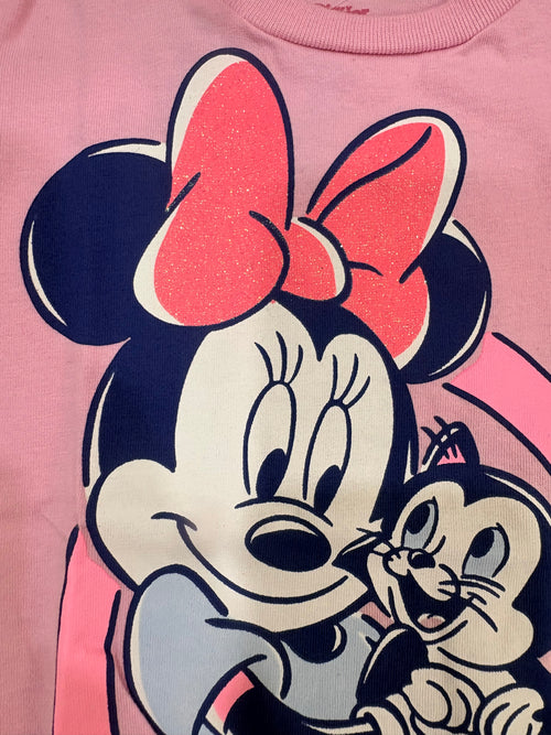 Baby Girl Minnie Mouse Knot Top & Printed Shorts Set