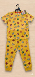 Yellow Marvel Print T-Shirt & Jogger Set