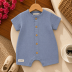 Blue Muslin Baby Jumpsuit