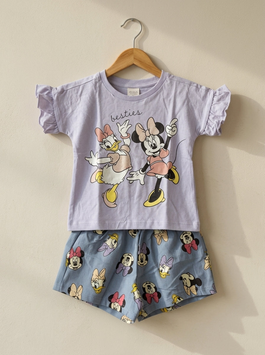 Baby Girl Besties Graphic Shorts Set