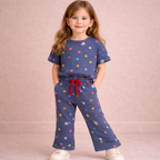 Midnight Polka Crop Top & Bootcut Set