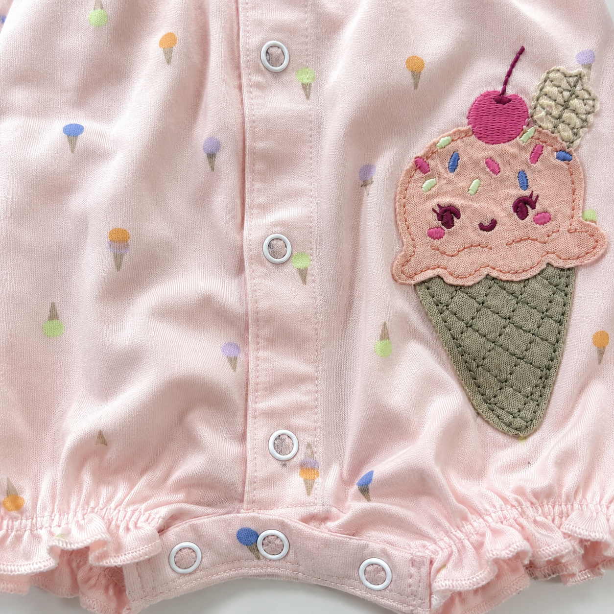 Pink Ice Cream Baby Jumpsuit
