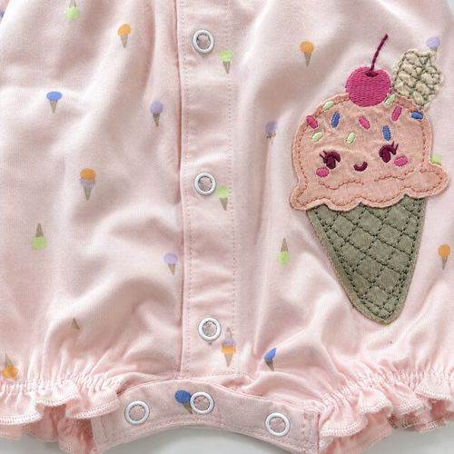 Pink Ice Cream Baby Jumpsuit