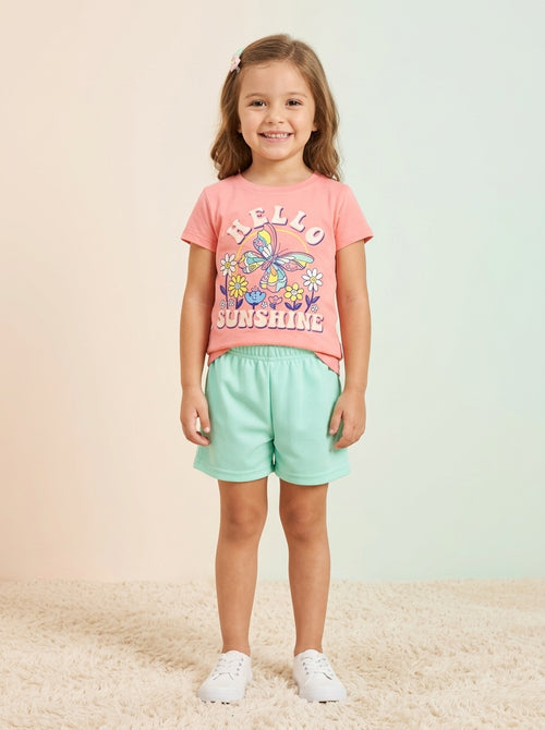 Baby Girl Hello Sunshine Butterfly Shorts Set