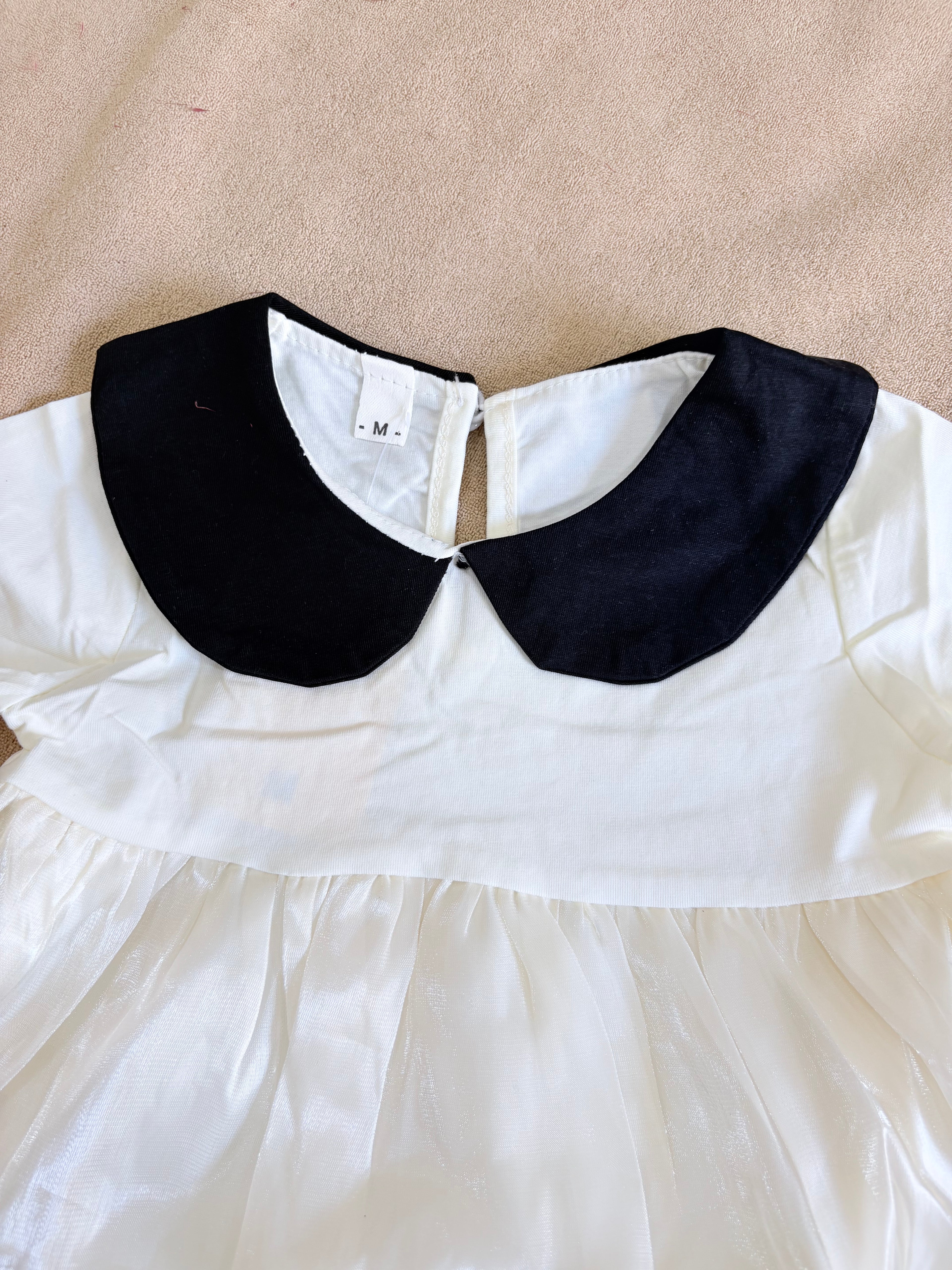 Baby Girls White Peter Pan Collar Party Frock