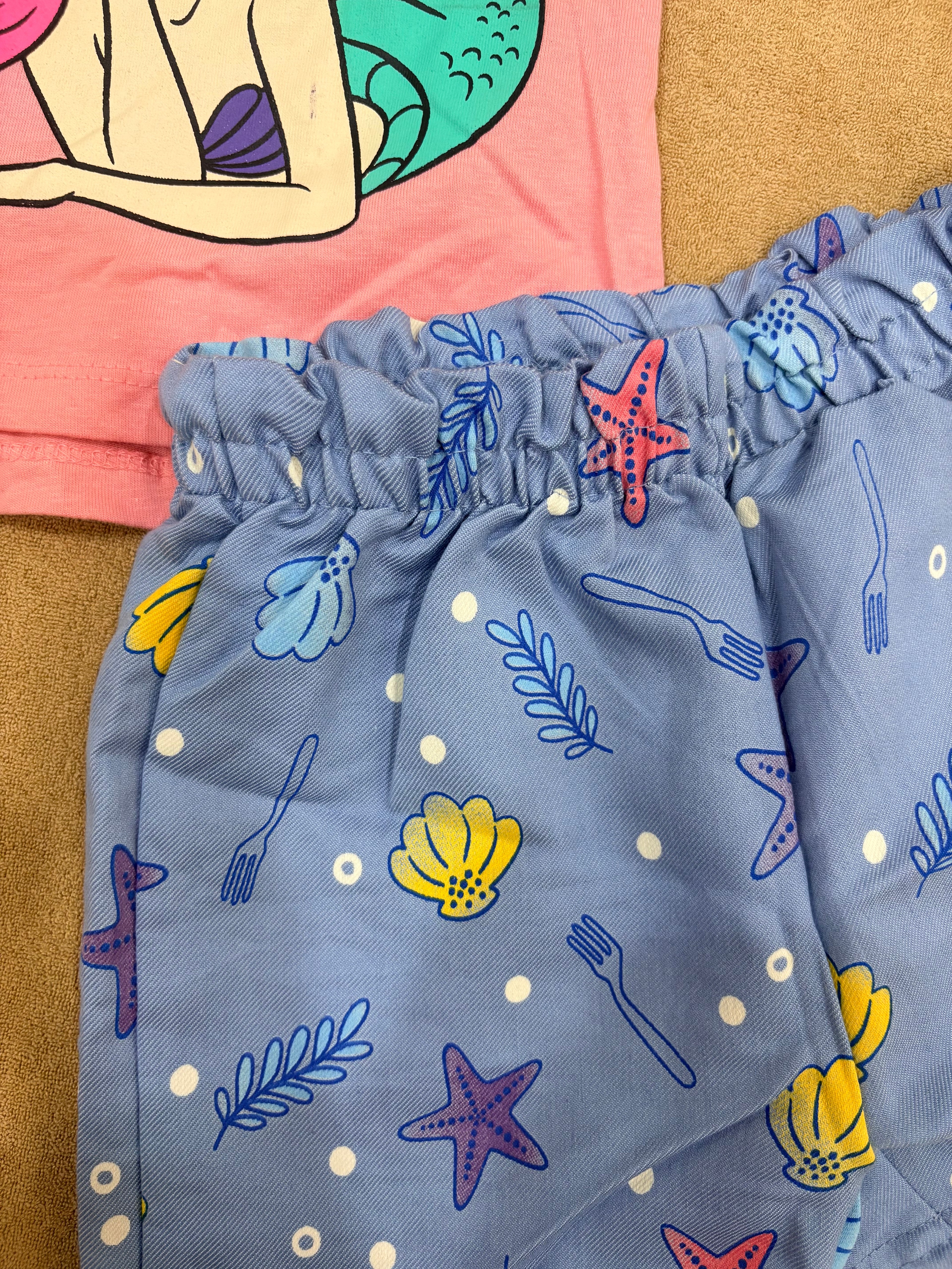 Baby Girl Ocean Princess Shorts Co-ord Set