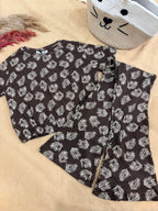 Cocoa Leaf Crop Top & Bootcut Set
