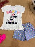 Baby Girl “Happy Everyday” Peplum Shorts Set