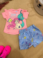 Baby Girl Ocean Princess Shorts Co-ord Set