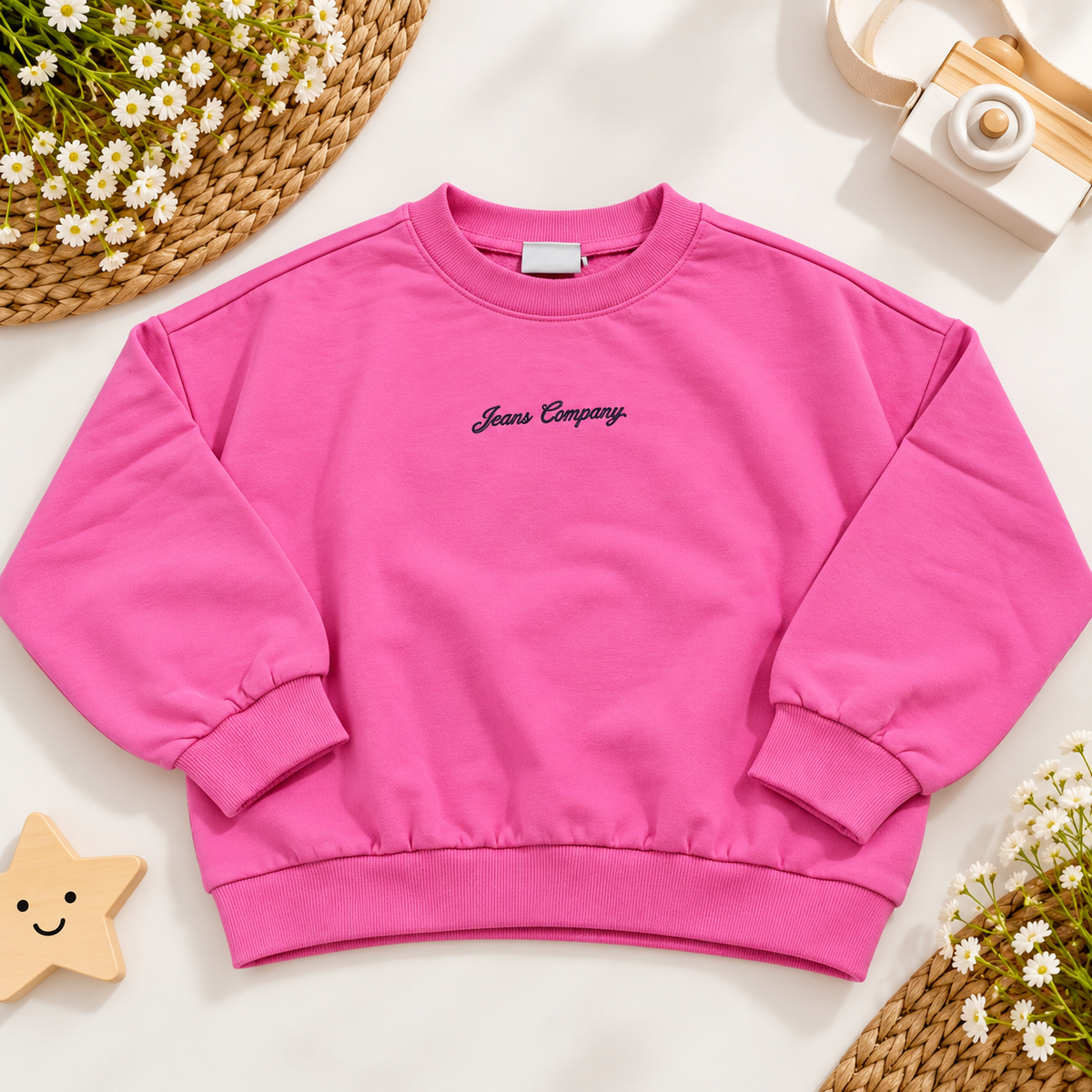 Hot Pink Graphic Sweatshirt