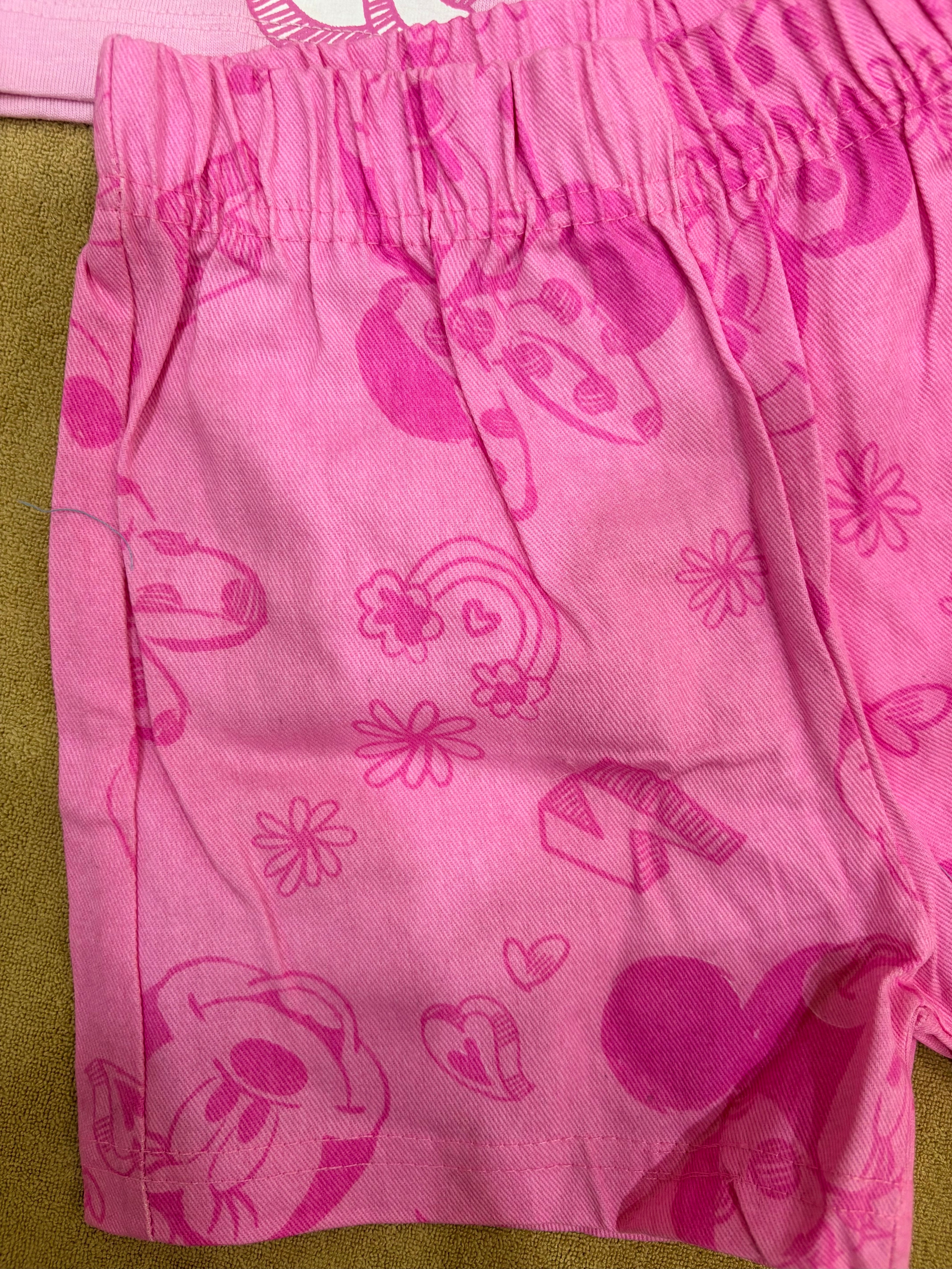 Baby Girl Minnie Mouse Pink Shorts Set