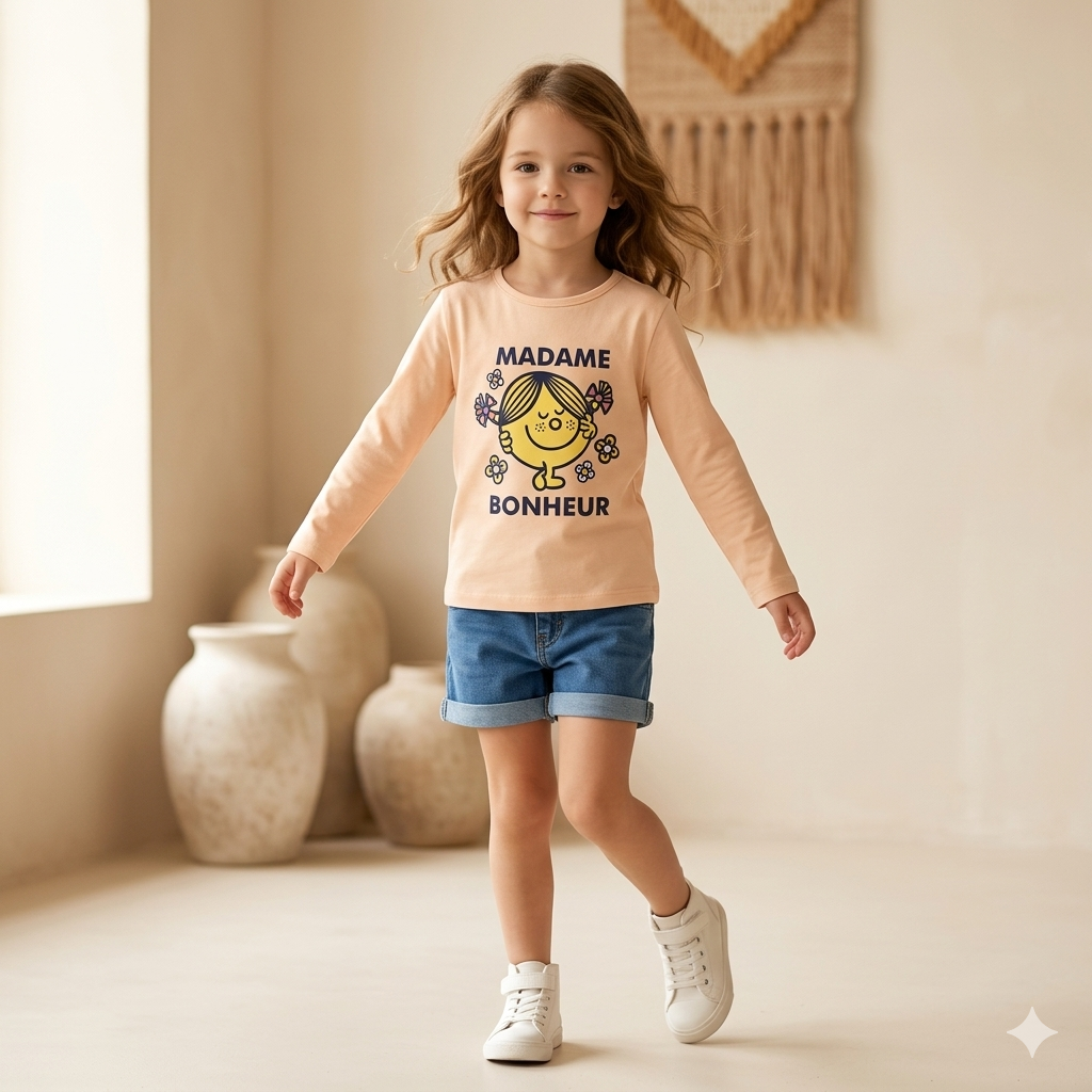 Cute Graphic Print Full Sleeve T-Shirt