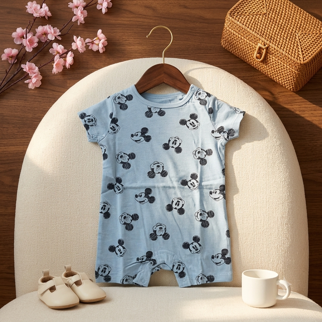 Mickey Print Baby Jumpsuit