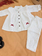 Classic White Muslin Co-ord Set