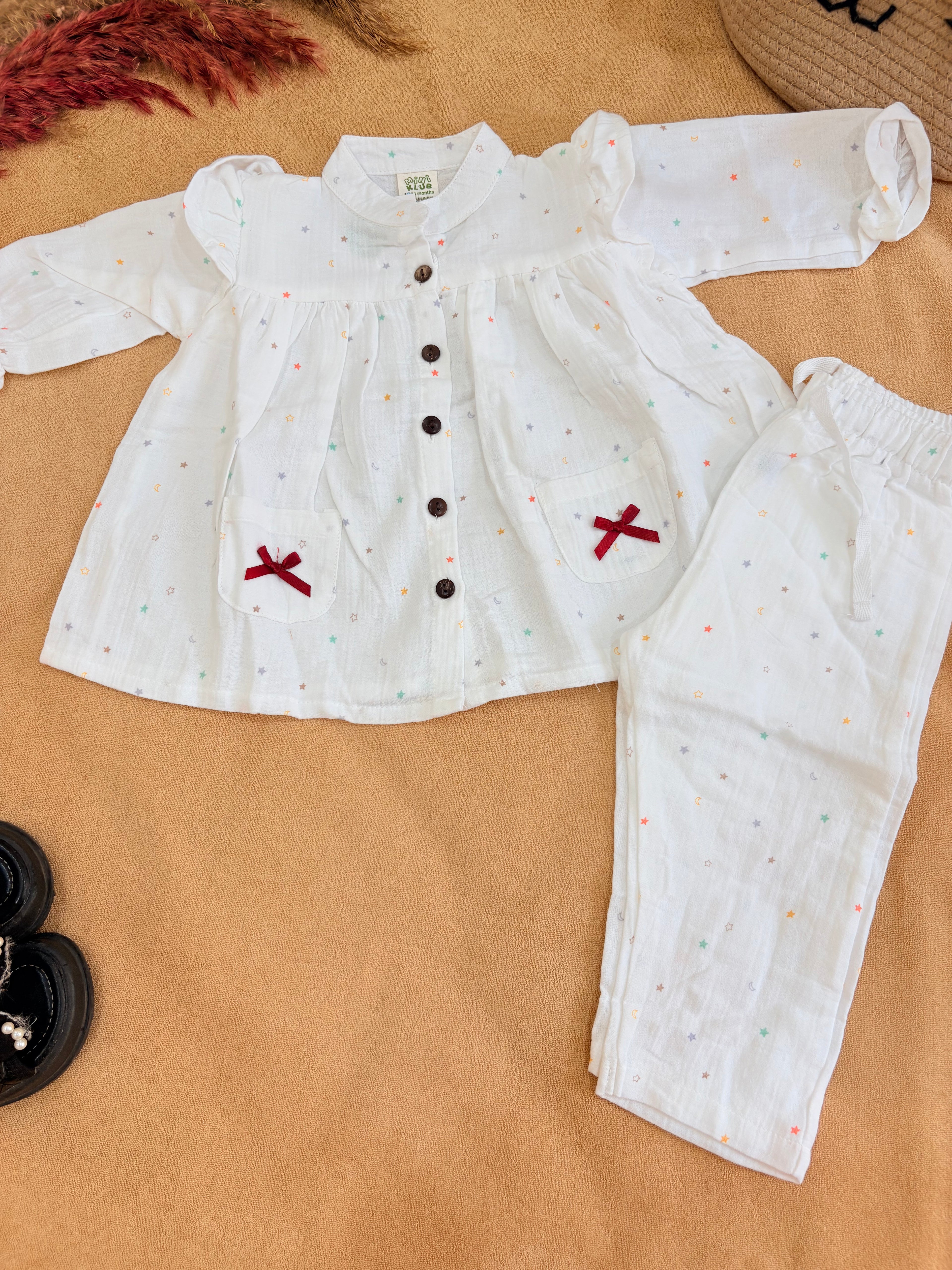 Classic White Muslin Co-ord Set