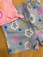Baby Girl Ms. Rachel Knot Top & Printed Shorts Co-ord Set