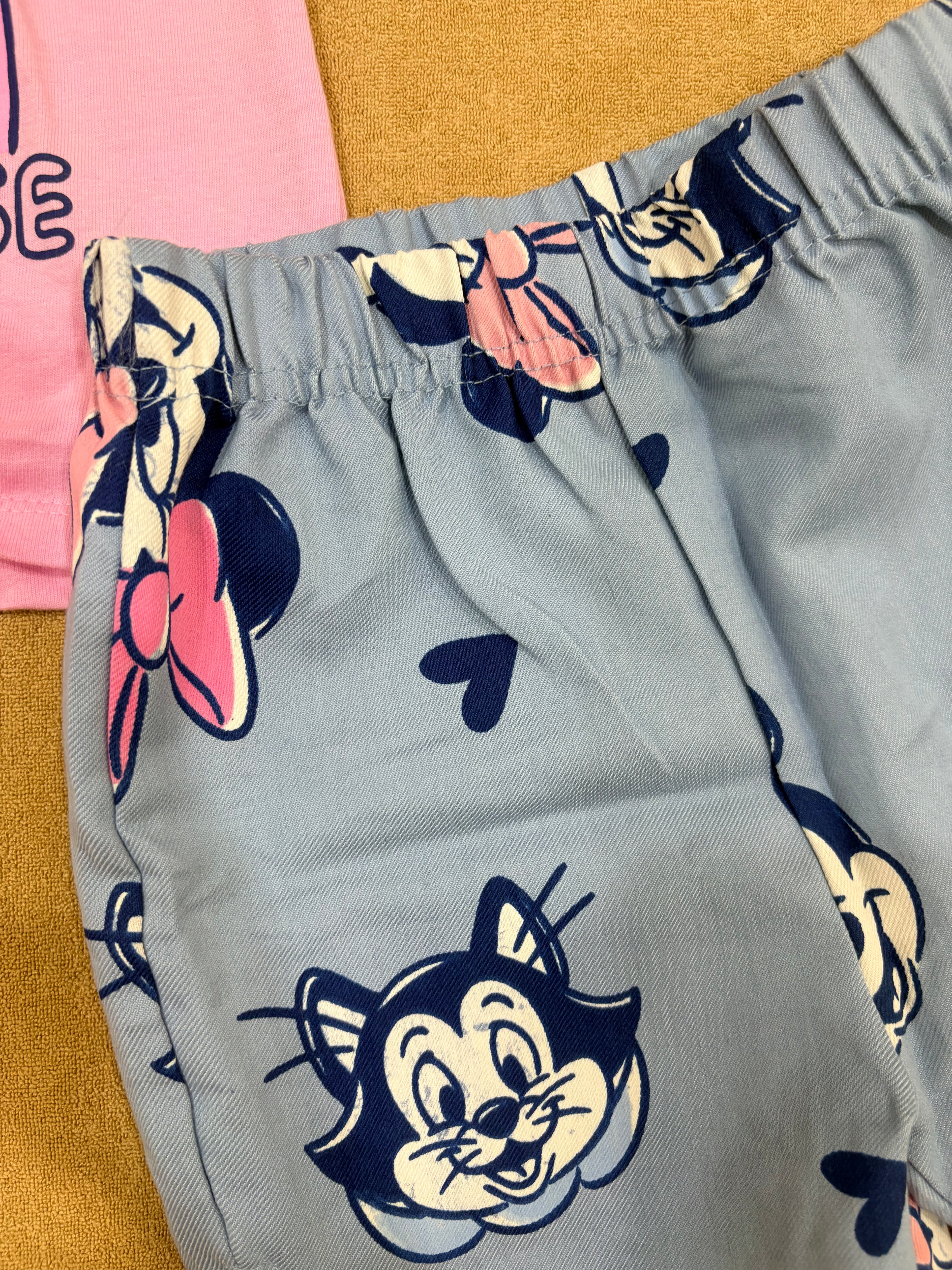 Baby Girl Minnie Mouse Knot Top & Printed Shorts Set