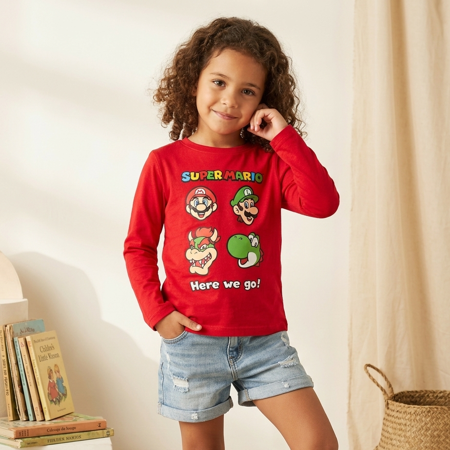 Super Mario Graphic Full Sleeve T-Shirt