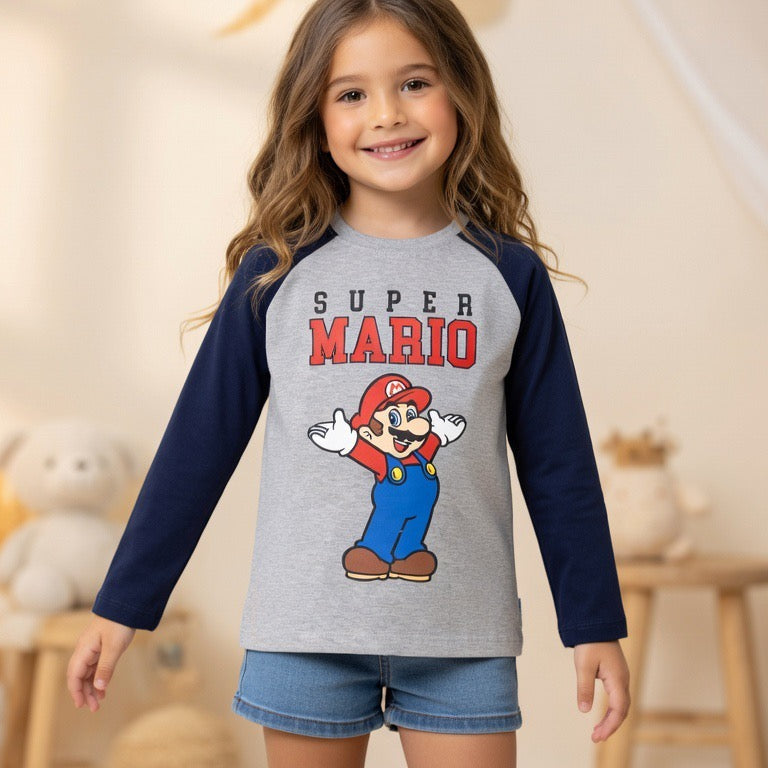 Super Mario Raglan Sleeve T-Shirt