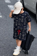 Babyhug Skateboard Print Shorts Set