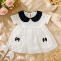 Baby Girls White Peter Pan Collar Party Frock