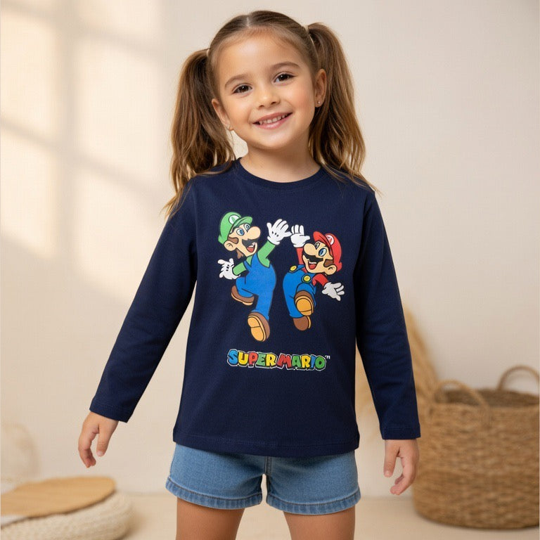 Super Mario & Luigi Graphic Full Sleeve T-Shirt