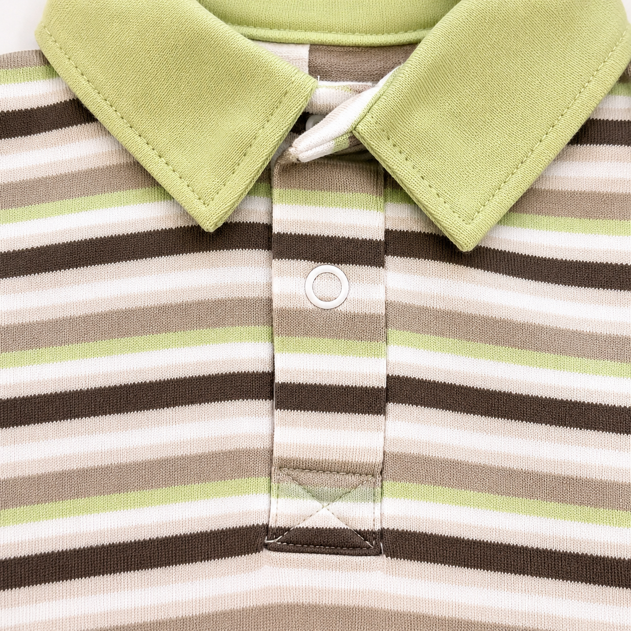 Striped Polo Baby Jumpsuit