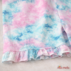 Pastel Tie-Dye Shorts Set