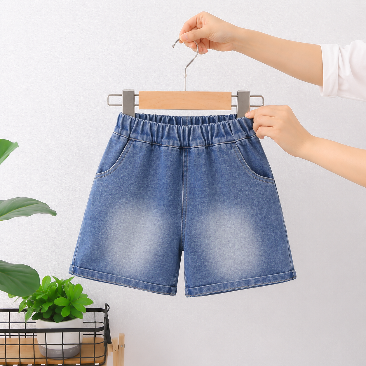 Lucky Polo T-Shirt & Denim Shorts Set