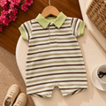 Striped Polo Baby Jumpsuit