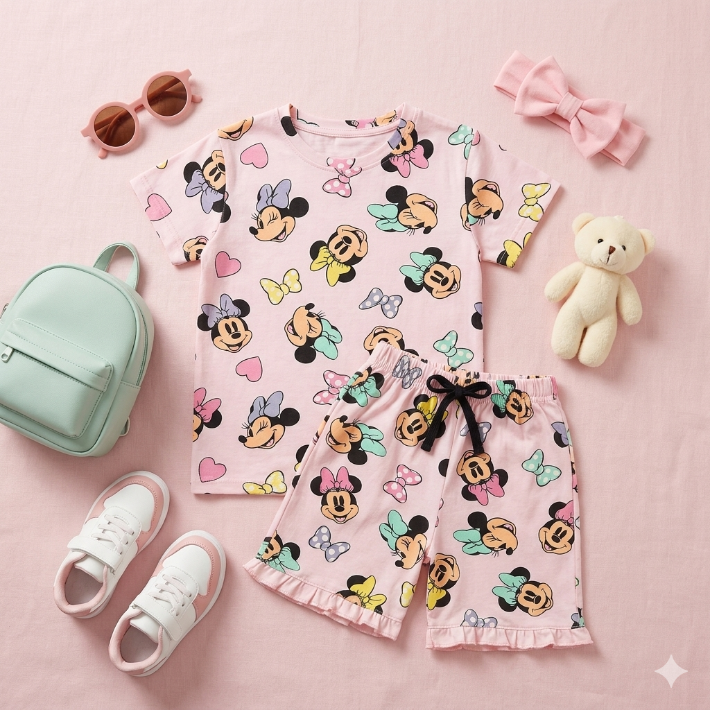 Minnie Magic Pink Shorts Set