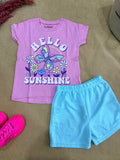 Baby Girl Hello Sunshine Butterfly Shorts Set