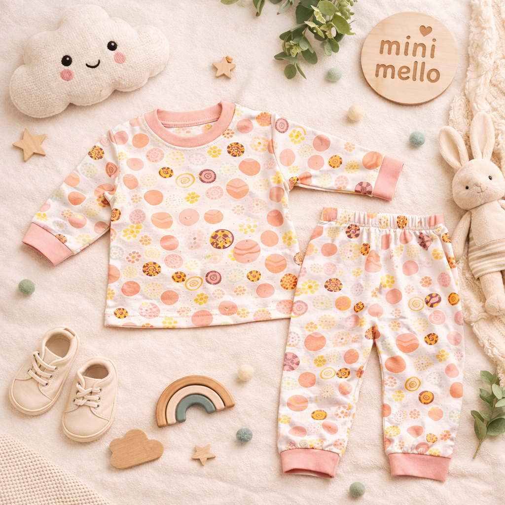 Minicute Print Full Sleeve Top & Pants Set