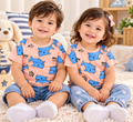 Peach Blue Shark Cotton T-Shirt