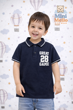 Great Game Navy Blue Polo T-Shirt for Kids