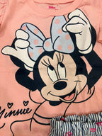 Baby Girl Minnie Mouse Ruffle Sleeve Shorts Set