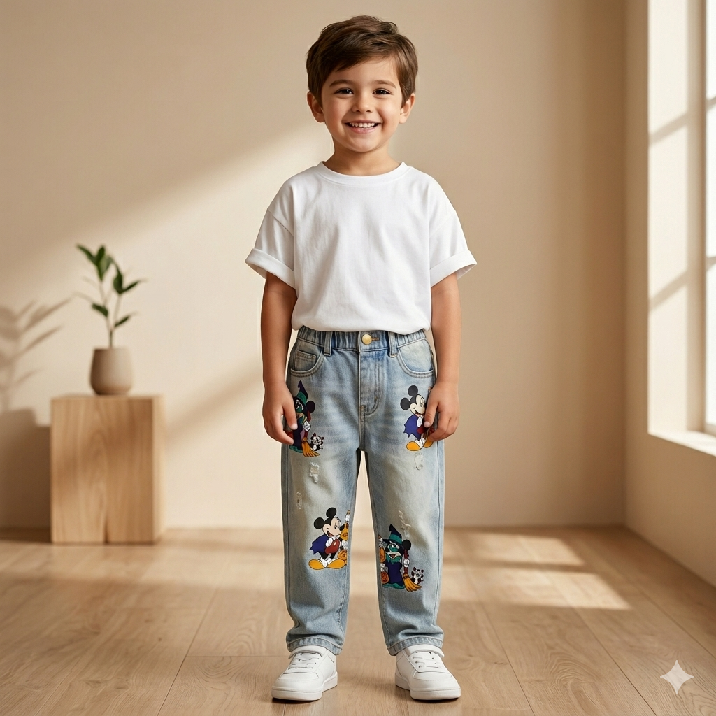 Mickey Blue Denim Jeans