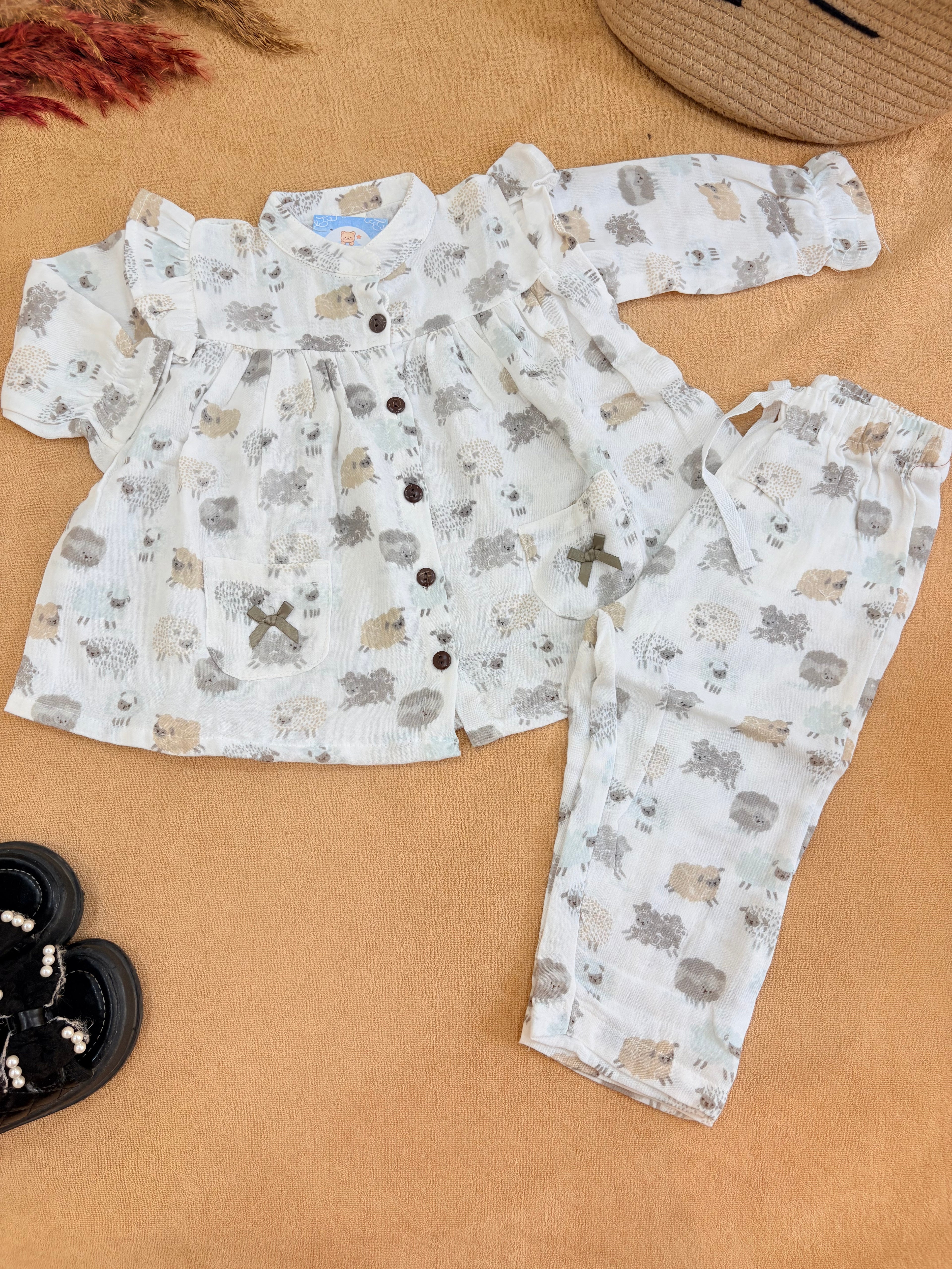 Forest Friends Sheep Muslin Co-ord Set