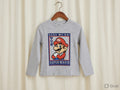 Super Mario Printed Full Sleeve T-Shirt – Grey