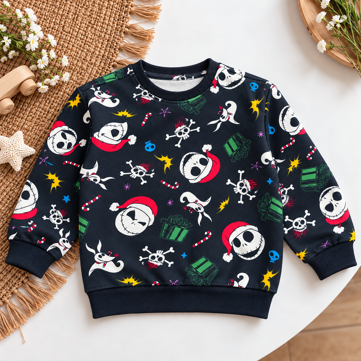 Boys Black Printed Sweatshirt