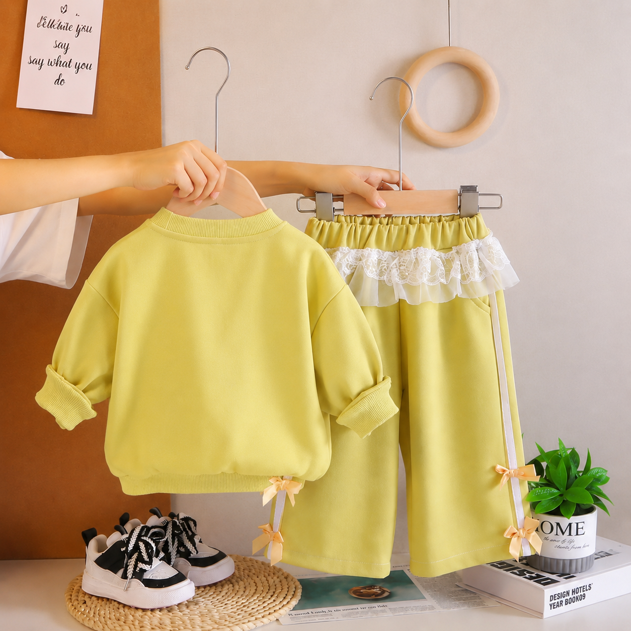 Butter Yellow Bow Coord Set