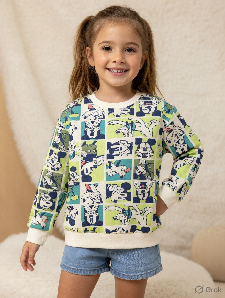 Mickey Mouse All-Over Print Full Sleeve T-Shirt