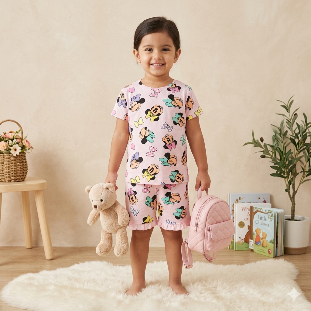 Minnie Magic Pink Shorts Set