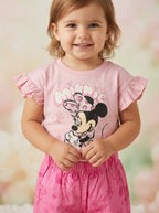 Baby Girl Minnie Mouse Pink Shorts Set