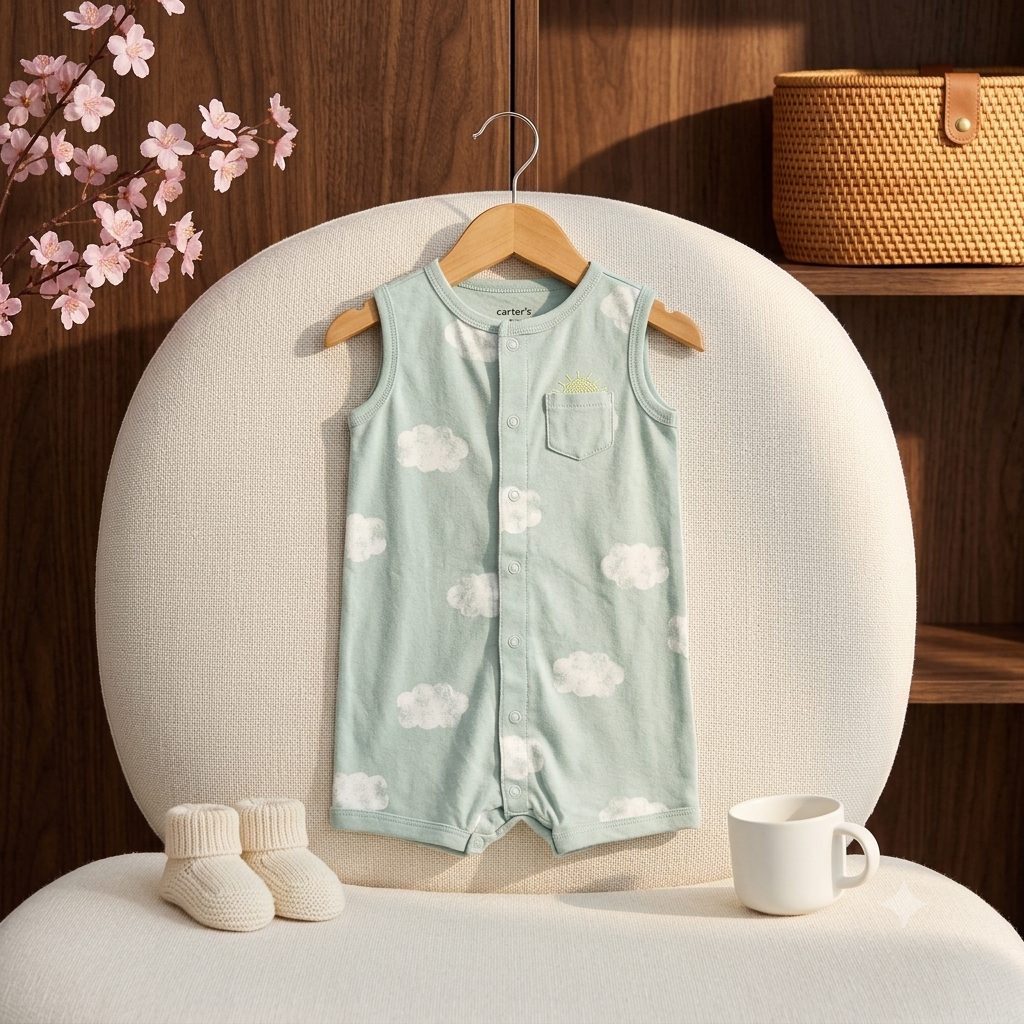 Cloud Print Baby Jumpsuit
