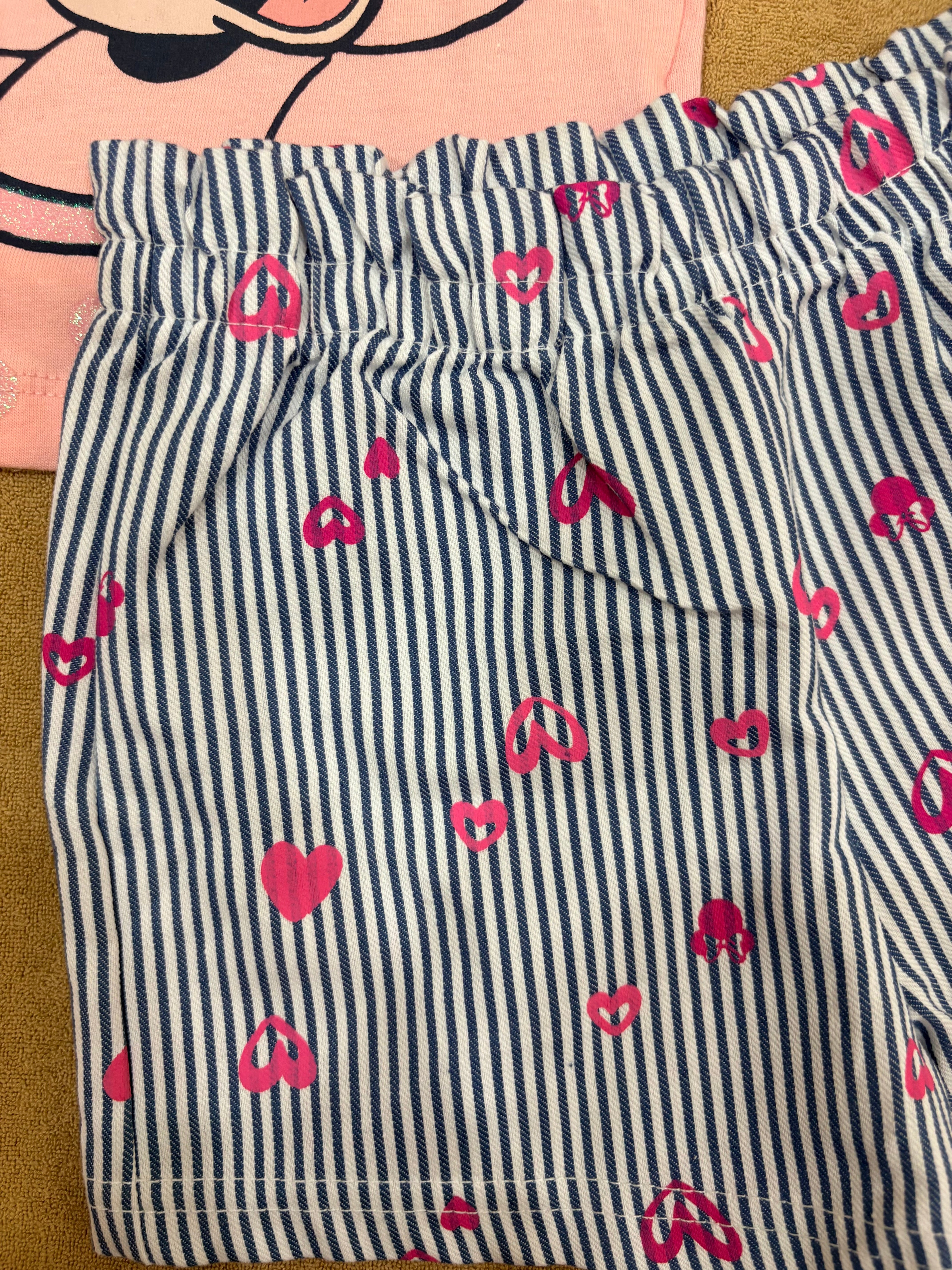 Baby Girl Minnie Mouse Ruffle Sleeve Shorts Set